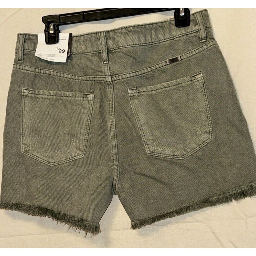 NWT KanCan Olive Green Mini High Rise Cutoff Shorts Size-11/29 - Picture 8 of 13